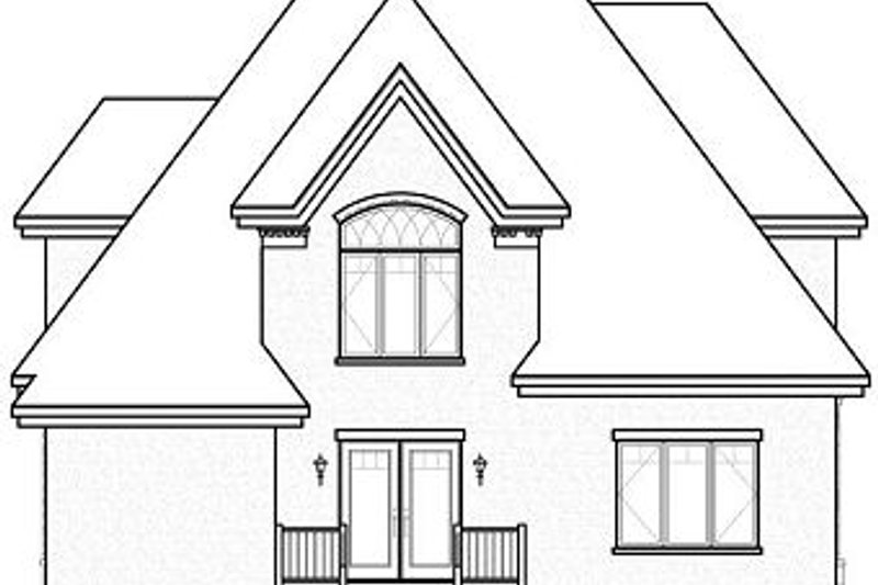 House Plan Design - Exterior - Rear Elevation for Traditional House Plan #23-721 - 4 bed, 2 bath