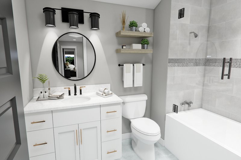 House Blueprint - Interior - Bathroom 2 for Farmhouse House Plan #51-1276 - 4 bed, 3.5 bath