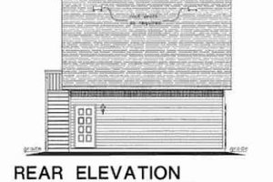 Exterior - Rear Elevation for Bungalow House Plan #18-4527 - 1 bed, 1 bath