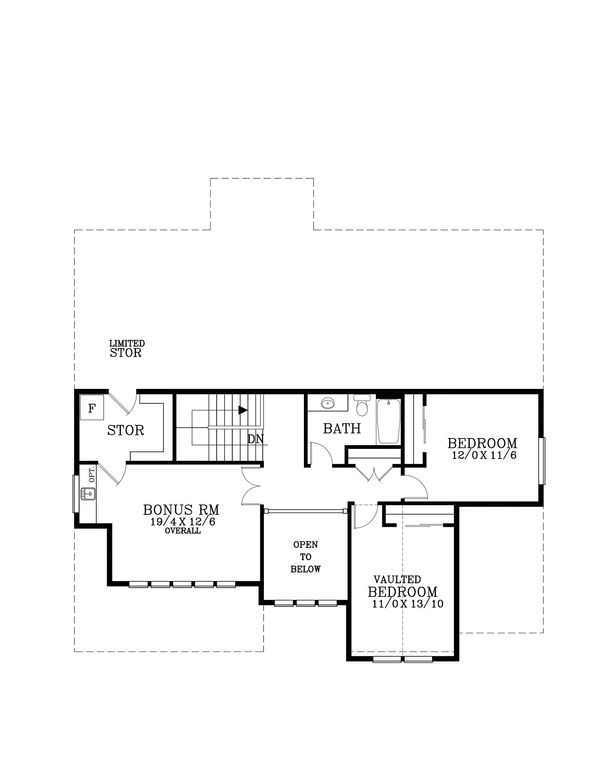 Architectural House Design - Traditional Floor Plan - Upper Floor Plan #53-615