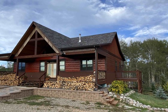 Exterior - Front Elevation 4 for Country House Plan #932-15 - 2 bed, 2 bath