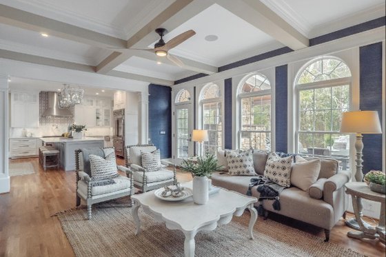 Interior - Family Room for Colonial House Plan #137-155 - 4 bed, 4 bath