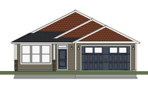 Exterior - Front Elevation 3 for Ranch House Plan #943-51 - 3 bed, 2 bath