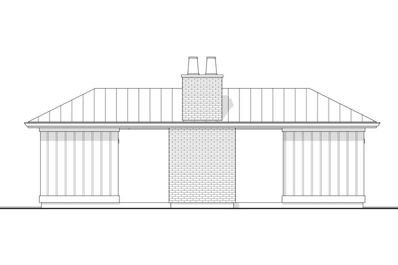 House Blueprint - Exterior - Other Elevation 2 for Farmhouse House Plan #1114-106, 0.5 bath