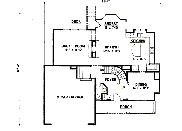 Traditional Floor Plan - Main Floor Plan #67-812