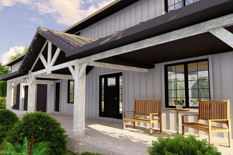 House Blueprint - Exterior - Front Elevation 3 for Barndominium House Plan #1064-450 - 4 bed, 3.5 bath