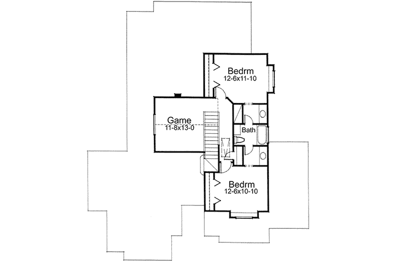 House Blueprint - Floor Plan - Upper Floor for Traditional House Plan #120-111 - 3 bed, 3 bath