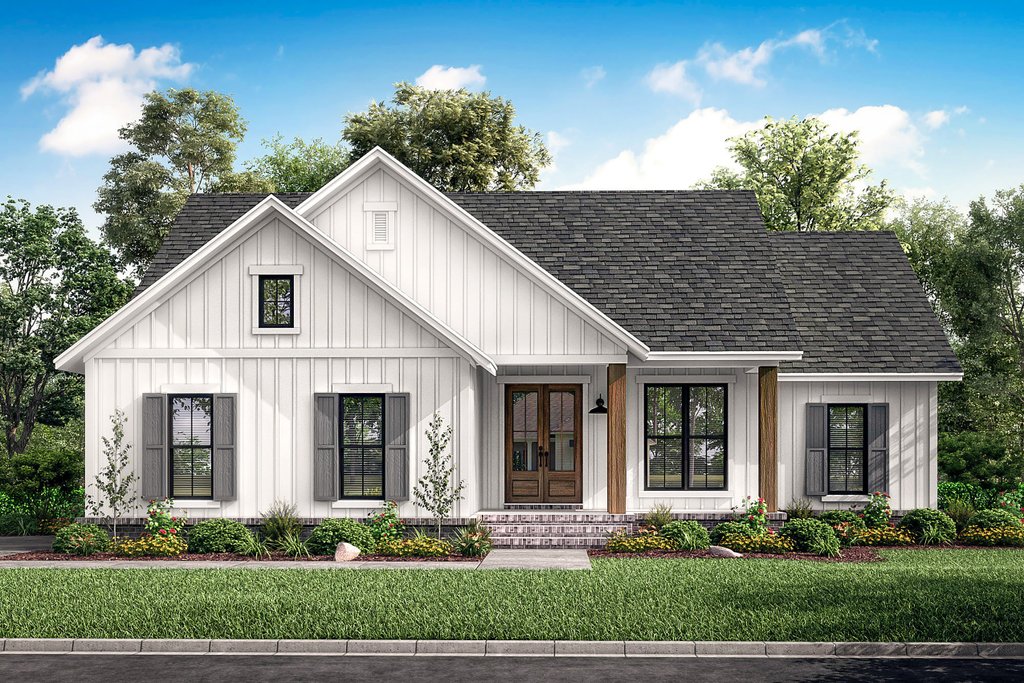 Farmhouse Style House Plan - 3 Beds 2 Baths 1398 Sq/Ft ...