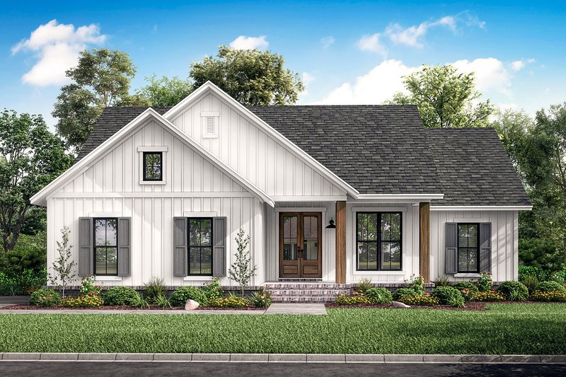 Dream House Plan - Farmhouse Exterior - Front Elevation Plan #430-200