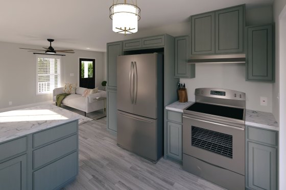 Interior - Kitchen 1 for Cottage House Plan #44-268 - 2 bed, 1 bath