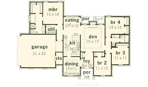 European Floor Plan - Main Floor Plan #16-150