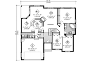 European Style House Plan - 3 Beds 1.5 Baths 1751 Sq/Ft Plan #25-1069 