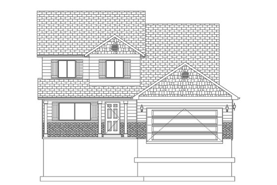 Exterior - Front Elevation 6 for Traditional House Plan #1060-4 - 3 bed, 2.5 bath