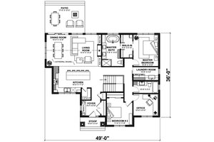 Floor Plan - Main Floor for Farmhouse House Plan #23-2768 - 4 bed, 3 bath