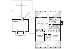 Floor Plan - Upper Floor for Southern House Plan #137-275 - 4 bed, 3.5 bath