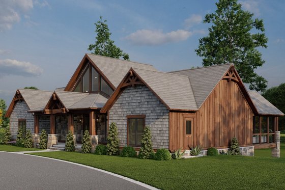 Exterior - Other Elevation for Ranch House Plan #923-88 - 3 bed, 3.5 bath