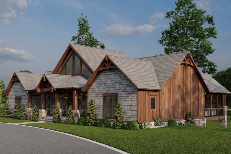 House Design - Exterior - Other Elevation for Ranch House Plan #923-88 - 3 bed, 3.5 bath