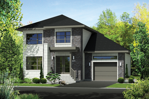 Contemporary Exterior - Front Elevation Plan #25-4294