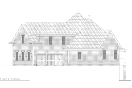Exterior - Other Elevation 5 for Traditional House Plan #54-716 - 4 bed, 3 bath