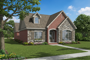 European Exterior - Front Elevation Plan #17-2192