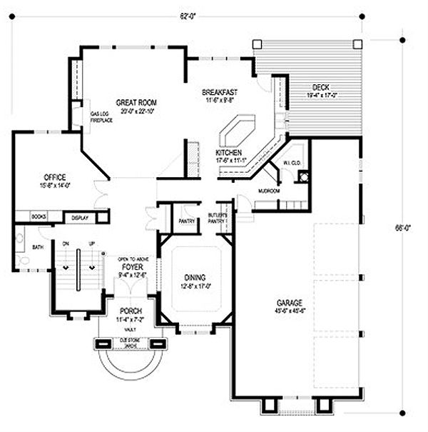 European Floor Plan - Main Floor Plan #56-602