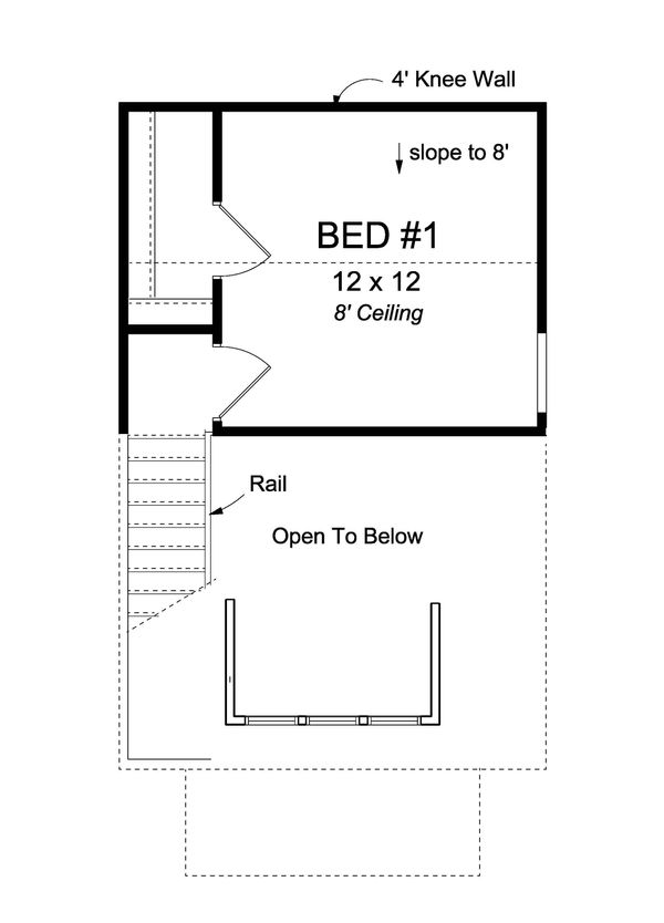 Home Plan - Cottage Floor Plan - Upper Floor Plan #513-2183