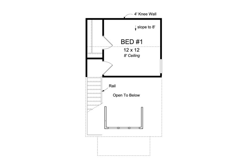 Dream House Plan - Floor Plan - Upper Floor for Cottage House Plan #513-2183 - 1 bed, 1 bath