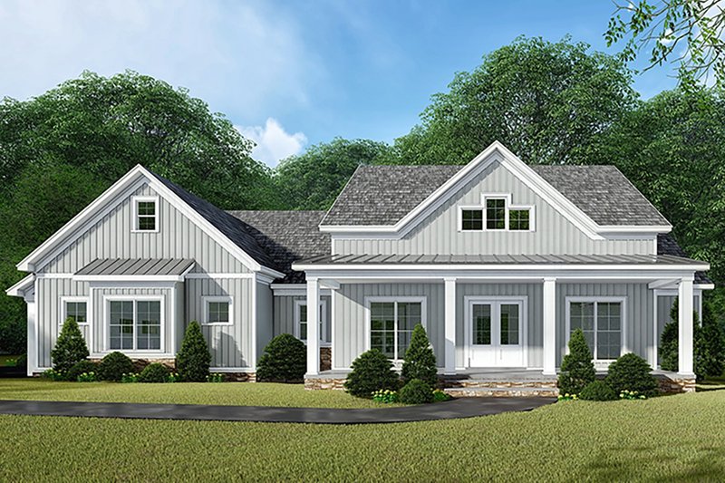 House Design - Country Exterior - Front Elevation Plan #923-132