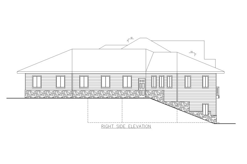 Dream House Plan - Exterior - Other Elevation 3 for Bungalow House Plan #117-578 - 3 bed, 3 bath