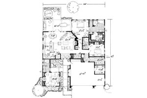 Floor Plan - Main Floor for Cottage House Plan #942-42 - 3 bed, 3.5 bath