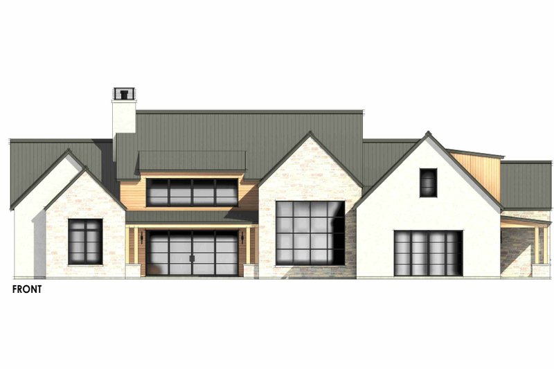 House Plan Design - Exterior - Front Elevation 6 for Modern House Plan #1096-42 - 4 bed, 3 bath