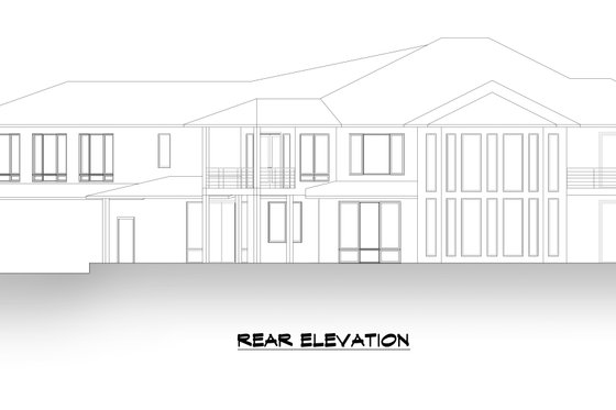 Exterior - Rear Elevation 1 for Traditional House Plan #1066-127 - 4 bed, 6.5 bath