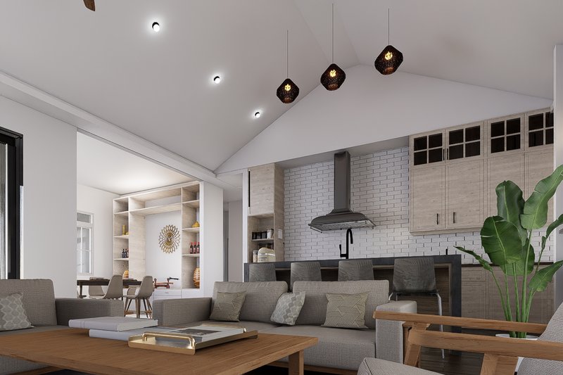 Architectural House Design - Interior - Family Room 1 for Farmhouse House Plan #1112-15 - 4 bed, 3 bath