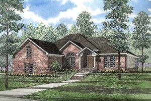 House Blueprint - European Exterior - Front Elevation Plan #17-1021