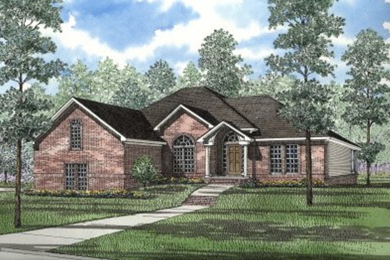 House Blueprint - European Exterior - Front Elevation Plan #17-1021