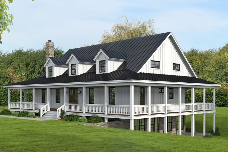 Dream House Plan - Farmhouse Exterior - Front Elevation Plan #932-1079