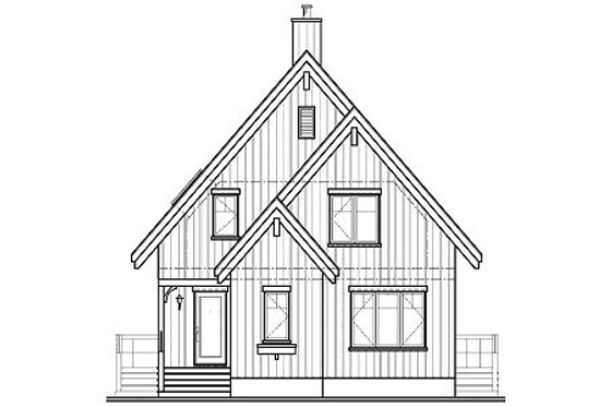 Exterior - Front Elevation for Cottage House Plan #23-670 - 3 bed, 2 bath