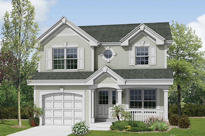 Traditional Style House Plan - 2 Beds 2.5 Baths 1167 Sq/Ft Plan #57-353