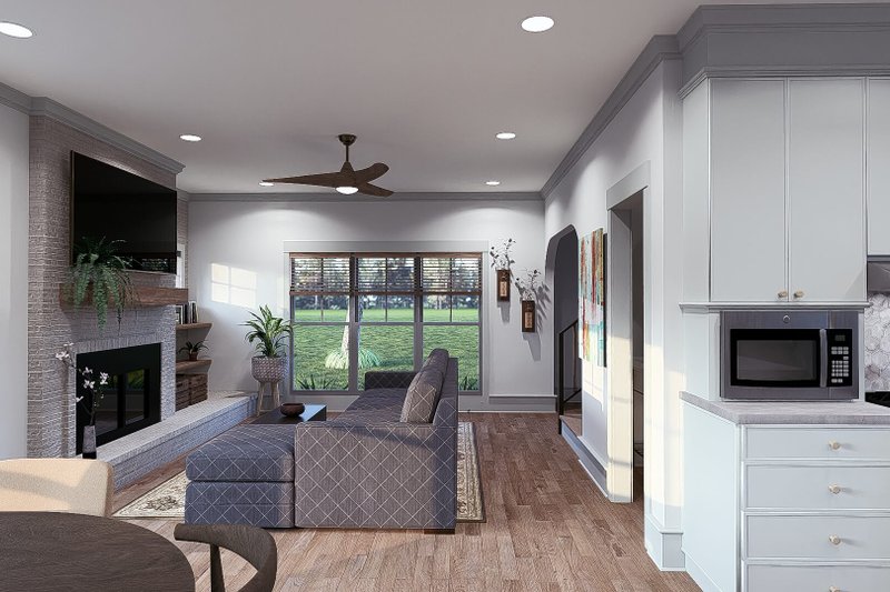 House Plan Design - Interior - Family Room 2 for European House Plan #923-285 - 3 bed, 2.5 bath