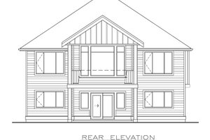 Exterior - Rear Elevation for Farmhouse House Plan #1100-13 - 2 bed, 2 bath