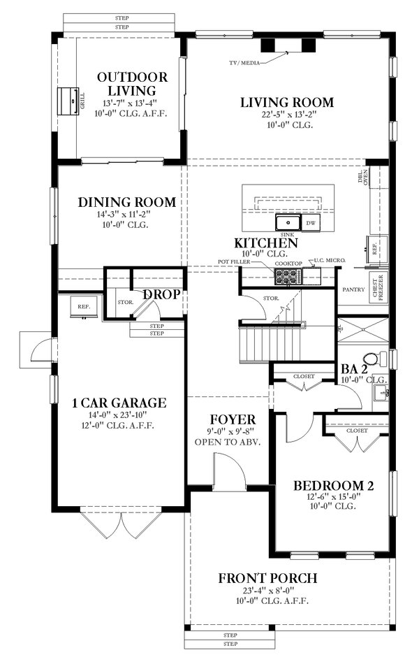 House Design - Traditional Floor Plan - Main Floor Plan #1058-217