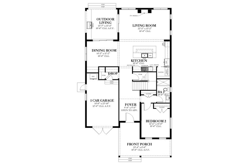 Home Plan - Floor Plan - Main Floor for Traditional House Plan #1058-217 - 4 bed, 3 bath