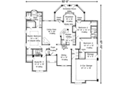 European Style House Plan - 3 Beds 3 Baths 2361 Sq/Ft Plan #410-124 