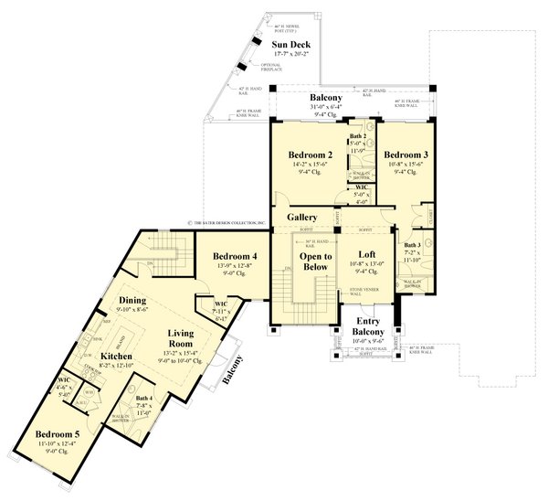 Modern Floor Plan - Upper Floor Plan #930-541