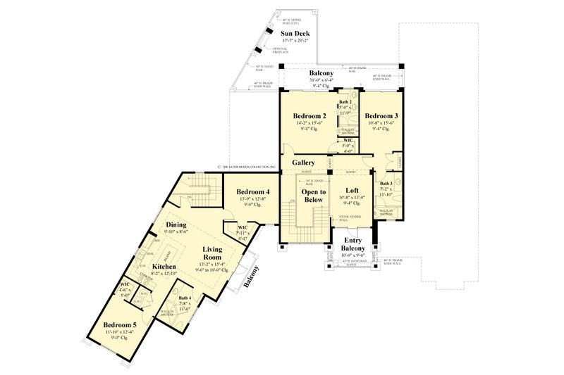 Architectural House Design - Floor Plan - Upper Floor for Modern House Plan #930-541 - 5 bed, 5 bath