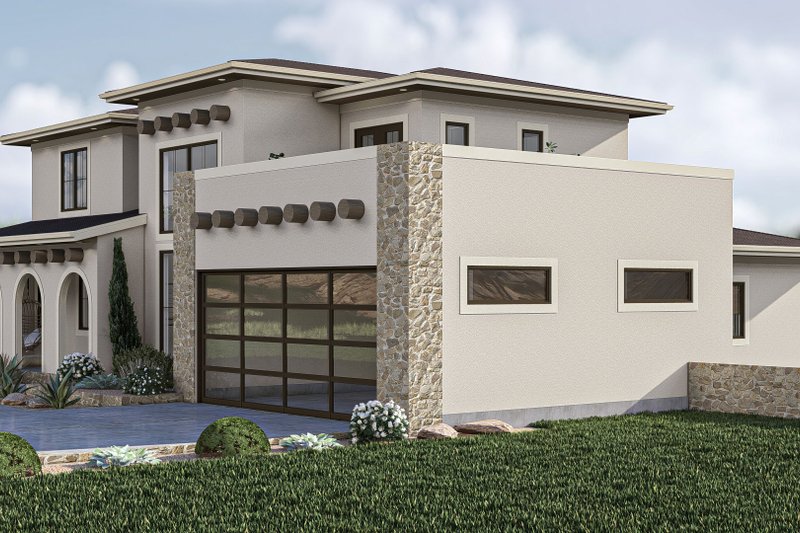Architectural House Design - Exterior - Other Elevation for Adobe / Southwestern House Plan #455-503 - 4 bed, 2.5 bath
