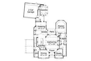 Floor Plan - Main Floor for European House Plan #411-522 - 5 bed, 5 bath