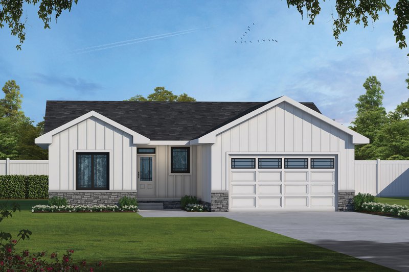 Dream House Plan - Farmhouse Exterior - Front Elevation Plan #20-2497