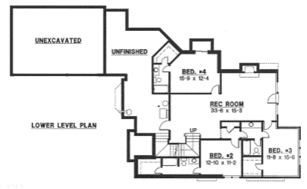 Floor Plan - Lower Floor Plan #67-743