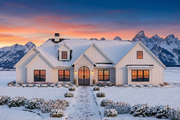 Farmhouse Style House Plan - 4 Beds 3.5 Baths 2854 Sq/Ft Plan #1096-129 Exterior 